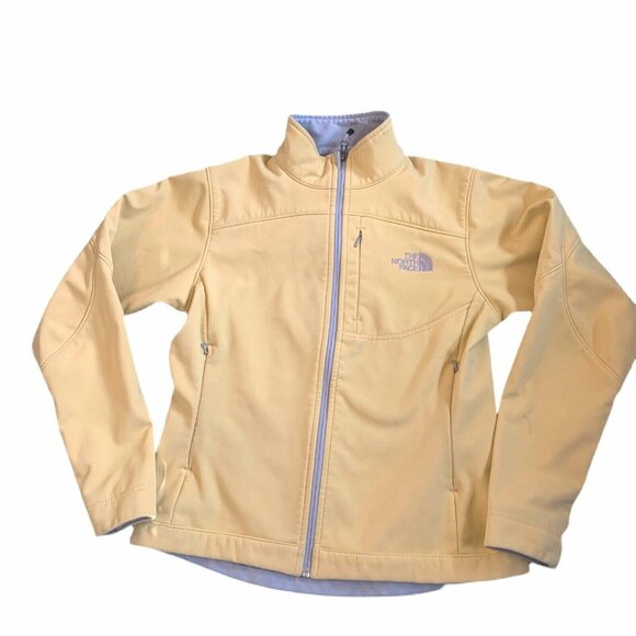 THE NORTH FACE Softshell Jacket RN 61661 30516 Womens Small Yellow Full Zip READ - Picture 12 of 12